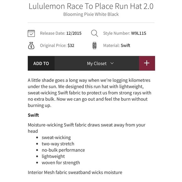 LULULEMON Running Hat - Picture 7 of 7